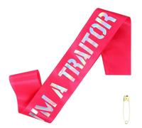 GEEHUA I'm A Traitor Sash with Gold Foil, Funny Black Going Away Party Decorations Later Traitor Retirement Sash for Coworker Moving Away Job Change Later Relocating Graduation Party Sashes for Women