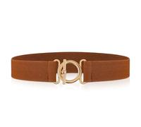 GEEHUA Women Elastic Belt, Invisible Stretch Ladies Belt Skinny Waist Belt Elastic Waistband Waist Band for Dresses Jeans(Brown)