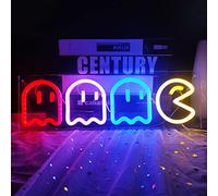Geeinar Neon Signs Ghost Neon Lights Led Sign Retro Decor Arcade Game Room Decor with USB/Switch 16''x 6''