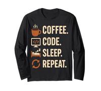 Geek Routine Coder - Coffee, Code, Dodo, Encore Long Sleeve T-Shirt