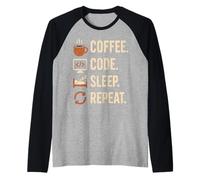 Geek Routine Coder - Coffee, Code, Dodo, Encore Raglan Baseball Tee