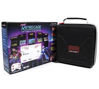 Geek Theory Retro Bit Super RetroCade Plug & Play Classic HD Game Console VERSION 1.1 with Retro-Bit Carrying Case Preloaded with over 90 Popular Arcade Titles (Red/White) - For NES, SNES