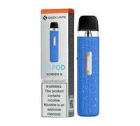 GEEK_VAPE Sonder Q Vaping Kit, 1000mAh Rechargeable Battery, 2ml Refillable Cartridge, Type-C Fast Charging, 20W Output, 3-Colour Light, Haman MTL & RDTL Vaping, No Nicotine (Starry Night)
