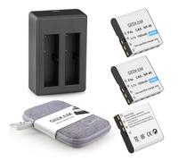 GeeKam CAS. NP-40 Battery Pack, 3 x 1500mAh Batteries & NP 40 Charger