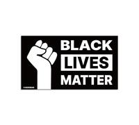 GEEKBEAR Black Lives Matter Car Magnet - Reflective, Weather-Resistant, Eye-Catching - 7 x 4 in (Fist)