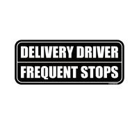 GEEKBEAR Delivery Driver Frequent Stops Magnet_Rectangular Type (1 Pack) (Black/Black)