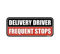 GEEKBEAR Delivery Driver Frequent Stops Magnet_Rectangular Type (1 Pack) (Black/Red)