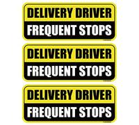 GEEKBEAR Delivery Driver Magnet for Car, Rectangular, 3 Pack (Yellow/Black)