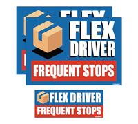 GEEKBEAR Flex Driver Car Magnet - Eye-Catching, Reflective, Weather-Resistant - Set of 3 (Blue)