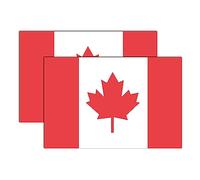 GEEKBEAR National Flag Car Magnet (Canada, 2 Pack) - Reflective Waterproof Durable Magnetic Sign - 6 x 4 in