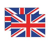 GEEKBEAR National Flag Car Magnet (United Kingdom, 2 Pack) - Reflective Waterproof Durable Magnetic Sign - 6 x 4 in