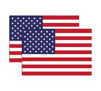GEEKBEAR National Flag Car Magnet (United States, 2 Pack) - Reflective Waterproof Durable Magnetic Sign - 6 x 4 in