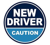 GEEKBEAR New Driver Magnet for Car (Navy/Blue) - Student Driver Magnet for Car - New Driver Bumper Safety Sign - Rookie Novice Driver Magnet and Decals - Be Patient Vehicle Sticker (1 Pack)