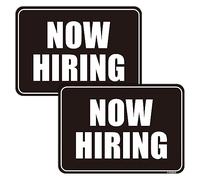 GEEKBEAR Now Hiring Car Magnet (2 Pack) - 29.7cm x 21cm (Black)