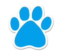 GEEKBEAR Pawprint Car Magnet - Colorful, Reflective, Weather-Resistant - 4.7 x 4.7 inch (Blue)