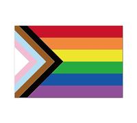 GEEKBEAR Progress Pride Rainbow Flag Magnet (1 Pack)