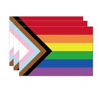 GEEKBEAR Progress Pride Rainbow Flag Magnet (3 Pack)