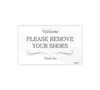 GEEKBEAR Remove Your Shoes Sign - Acrylic, Unique, Durable - 9.8 x 5.9 in (01. Basic)