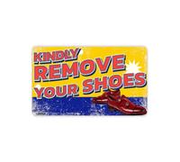 GEEKBEAR Remove Your Shoes Sign - Acrylic, Unique, Durable - 9.8 x 5.9 in (06. Vintage)