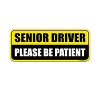 GEEKBEAR Senior Driver Magnet_Rectangular Type (1 Pack) (Yellow/Black)