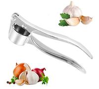 Geekbox Garlic Crusher Garlic Press Garlic Mincer Ginger - Chopper Peeler Professional Kitchen Stainless Steel Garlic Crusher, Grinder & Rocker Dishwasher Cutter Good Grip Best Food Helper
