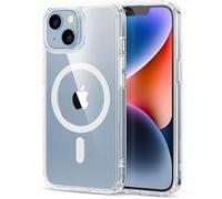 GeeKe for iPhone 14 Case, Fit for MagSafe, Upgraded Full Camera Protection, 14FT Military Grade Drop Tested Shockproof Magnetic Slim Translucent Matte Back Phone Cover (Clear)
