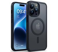 GeeKe for iPhone 16 Pro Case 6.3-Inch, Fit for MagSafe Magnetic, Upgraded [Full Camera Protection], [14FT Military Grade Drop Tested] Shockproof Slim Translucent Matte Back Phone Cover (Black) -T16PRO