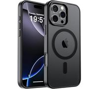 GeeKe for iPhone 16 Pro Case 6.3-Inch, Fit for MagSafe Magnetic, Upgraded [Full Camera Protection], [14FT Military Grade Drop Tested] Shockproof Slim Translucent Matte Back Phone Cover (Black) 30