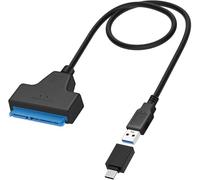 GeekerChip 50 cm USB 3.0 to SATA 5Gbps Hard Drive Adapter 2.5 Inch HDD/SSD Converter USB to SATA III (Gift: USB C to USB 3.0 Adapter)