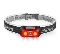 Geekhigh 500 Lumen Rechargeable Headlamp, 5 Modes with Red Light Head Lamp, IP54 Water-Resistant Adjustable Strap Head Light for Adult Running, Camping, Cycling