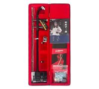 GeekHouse Beginner Chinese 2 Strings Violin, Traditional National Instruments Erhu Phoneme Mark for Entry Level with Bow and Accessories (Paulownia Panel-Black Bag)