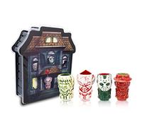 Geeki Tikis Horror Mini Muglets 4-Pack | Includes Regan, Jason Voorhees, Pennywise, Freddy Krueger | Tumbler Cocktail Glasses For Home Barware Set | Coffee Cups For Espresso, Lattes | Scary Movie Gift