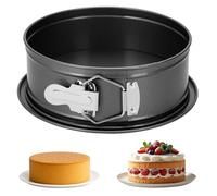 GeekLeaf Cake Tin for Baking, Round Springform Cake Tin with Loose Base Easy Release for Cheesecake, Non-Stick Cheesecake Pan with Loose Bottom for Restaurants,Home and Kitchen,Grey,7 Inch,18.5×6.5 cm