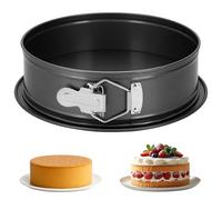 GeekLeaf Cake Tin for Baking, Round Springform Cake Tin with Loose Base Easy Release for Cheesecake, Non-Stick Cheesecake Pan with Loose Bottom for Restaurants, Home and Kitchen,Grey,8 Inch,21.5×6.5cm