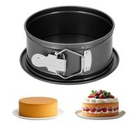 GeekLeaf Cake Tin for Baking, Round Springform Cake Tin with Loose Base Easy Release for Cheesecake, Non-Stick Cheesecake Pan with Loose Bottom for Restaurants, Home and Kitchen, Grey,6 Inch,15×6.5 cm