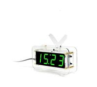 GeekLJT DIY Electronic Voice Clock Kit - 4-Digit Digital, Soldering Project for Students and Beginners, Cute Alarm Clock DIY Kit for Learning Electronics