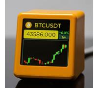 GeekMagic Smalltv PRO Real Time Cryptocurrency With Stocks And Currency Exchange Rates Display, Multi Functional Desktop Clocks Powereds By Cable(Yellow)