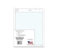 GeekNavy 8.5" x 11" Isometric Graph Paper 50 Sheets Portrait - 0.25" Grid, Non-photo Blue, High Brightness, Drafting, Engineering, Art, 3D Design (1-Pack)