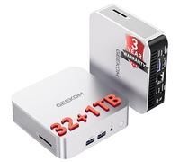 GEEKOM A6 Mini PC Windows 11 Pro, with AMD Ryzen 7 6800 (Up to 4.7GHz), 32GB DDR5 RAM (Expandable, Not LPDDR) & 1TB PCIe 4.0 SSD, USB4 (40Gbps) & Dual HDMI Quad Display/WiFi 6E for Home/Office/Gaming