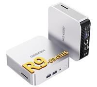 GEEKOM A8 Max AI Mini PC Windows 11 Pro, with AMD Ryzen 9 8945HS (Up to 5.2GHz), 32GB DDR5 RAM & 1TB PCIe SSD(Expandable, Not LPDDR), USB4 (40Gbps), Dual HDMI 4K@120Hz, 8×USB for Gaming Office Home