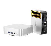 GEEKOM A8 Mini PC Windows 11 Pro, with AMD Ryzen 9 8945HS (Up to 5.2GHz), 32GB DDR5 RAM (Expandable) & 2TB PCIe 4.0 SSD, USB4 (40Gbps), Dual HDMI 4K@120Hz, 6×USB/WiFi 6E/BT5.2 for Gaming, Office, Home