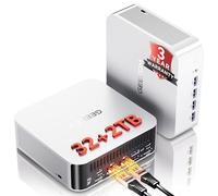 GEEKOM [Unleash AI Power A9 Max Mini PC Windows 11 Pro,with AMD Ryzen AI 9 HX 370, 32GB DDR5 RAM (Up to 128GB) +2TB SSD (Up to 4TB), 4K@120Hz Quad Display/Dual USB4 /8×USB for Gaming/Graphic Design