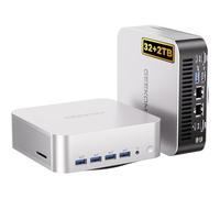 GEEKOM [Unleash AI Power A9 Max Mini PC Windows 11 Pro, with AMD Ryzen AI 9 HX 370 (80 TOPS) 32GB DDR5 RAM+2TB NVMe SSD, 4K@120Hz Quad Display/Dual USB4/2.5G Dual LAN/WiFi 7/BT 5.4 for Gaming/Creator