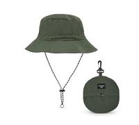 GEEKPC Dark Grey Bucket Hat with UPF50+ Sun Protection & Foldable Design - Adjustable Chin Cord for Secure Fit in Outdoor Activities Like Hiking and Travel, Waterproof, Breathable & Quick-Drying