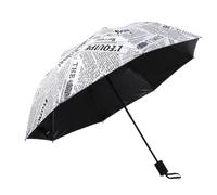 GEEKPC UV Protection Sun Umbrella With UPF50+ Coating And Elegant Floral Print - Compact Folding Portable Parasol Rainproof Steel Frame For Beach Travel & All-Weather Use