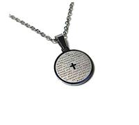 GeekPromise Lord's Prayer Necklace pendant Cross BL Thickened solid stainless steel plating Christian Gifts, Stainless Steel, No Gemstone