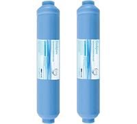 Geekpure 10 inch Inline Deionization DI Replacement Water Filter Cartridge TDS Down to 0 for RO System -1/4”-Pack of 2