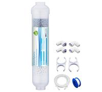 Geekpure 10-inch Universal Inline Alkaline Replacement Water Filter Kit pH+ for Reverse Osmosis System -1/4” Thread