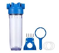 Geekpure 10 Inch Whole House Clear Water Filter Housing, Fits 2.5" x 10"