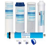 Geekpure 5 Stage Reverse Osmosis Replacement Filter Set with 75 GPD Membrane -Standard 10 Inch